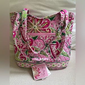 Vera Bradley Pinwheel Pink Bucket Tote NWT